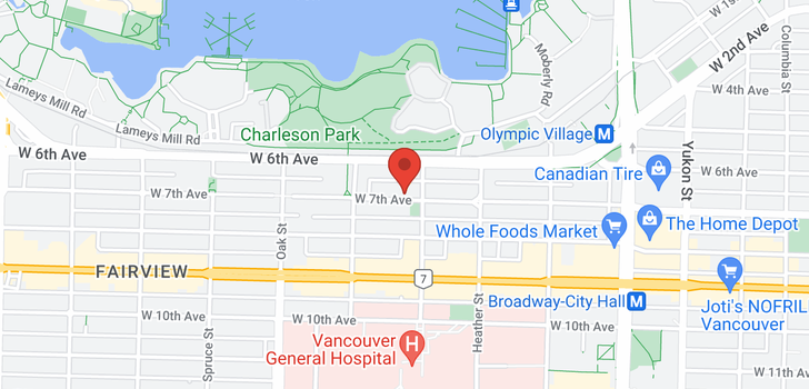 map of 831 W 7TH AVENUE